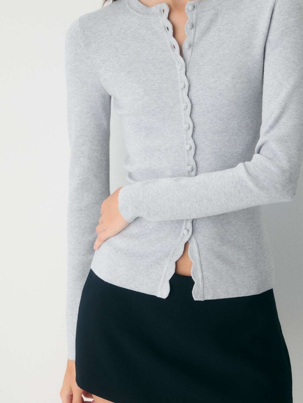 WILFRED Shelly Cardigan Grey Large Aritzia